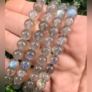 High Quality 7mm-8mm Flashy Labradorite Beaded Bracelet